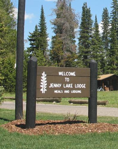 Jenny Lake Lodge Sign in Grand Teton National Park