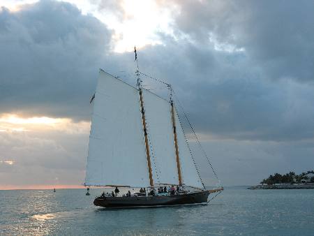Schooner America 2 sailing off Key West, Florida