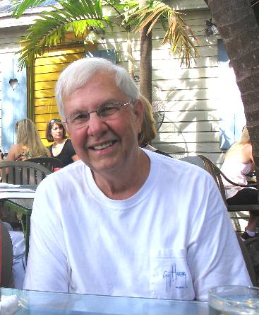 Mike Hendrix dining at Blue Heaven Restaurant in Key West