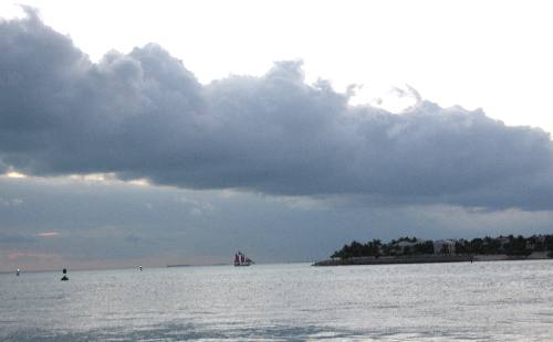The Jolly II Rover sailing off Sunset Key one evening in February of 2012