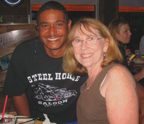 Jason Wallace with Joyce at the Steel Horse Saloon in Key West