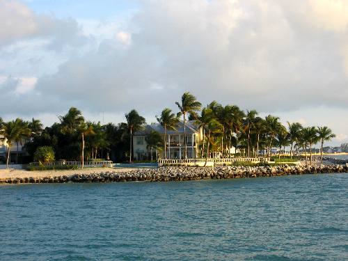 Western side of Sunset Key with Key West in the background