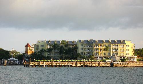 Sunset Pier as viewed from the Party Cat cruising off Sunset Key