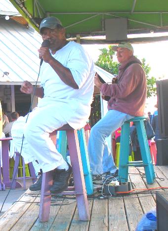 Robert Albury and Fritz Sigler performing at Sunset Pier