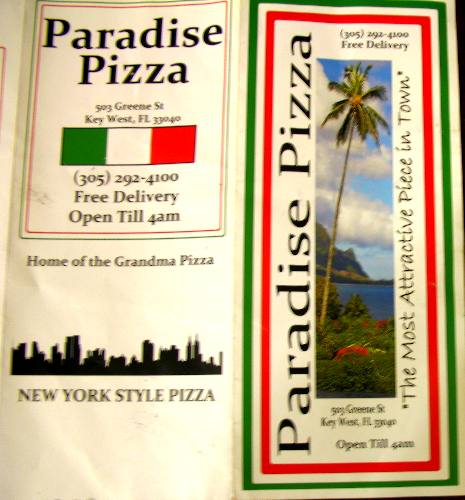 Paradise Pizza in Key West, Florida