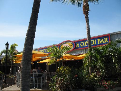 Conch Republic Restaurant and Bar along Harbor Walk at Key West Bight Marina