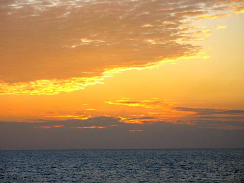 A Key West sunset as viewed from the Party Cat sunset cruise boat