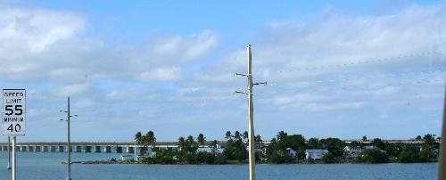 Pigeon Key as seen from the new Seven Mile Bridge on US-1 in the Florida Keys