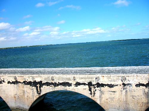 The old Seven Mile Bridge that was originally a RR bed