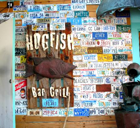 Ambience at the world famous Hogfish Grill on Stock Island