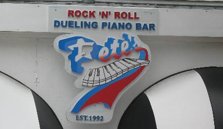 Pete's Dueling Piano Bar is located on the north end of Duval Street