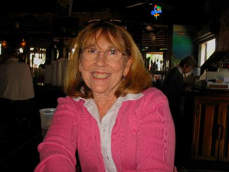 Joyce enjoying herself in the Bull located on north Duval Street in Key West