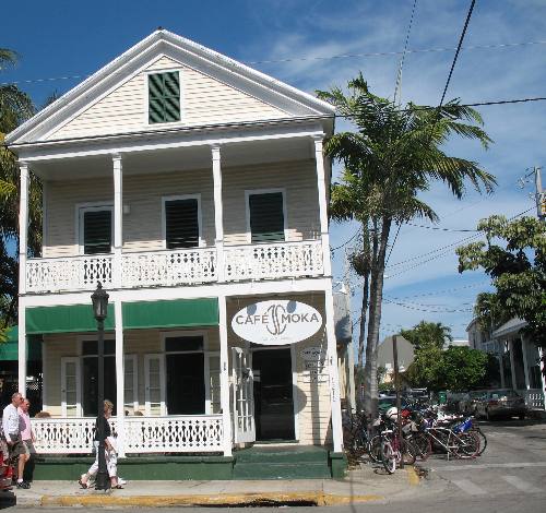 Cafe Moka on south Duval Street in Key West, Florida