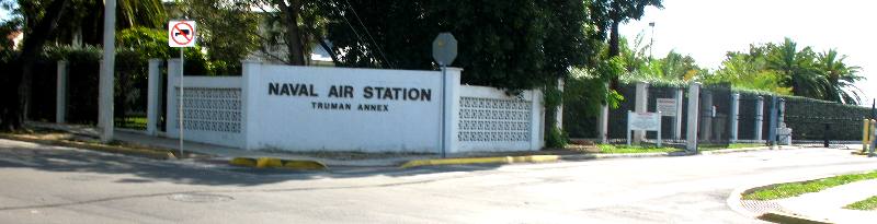 Entrance to Truman Annex not far off Whitehead Street in southwestern Key West