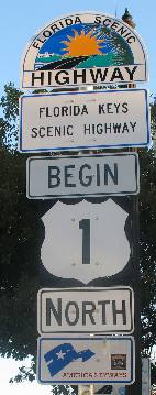 Florida Scenic Highway US-1 begins and ends on Whitehead Street in Key West