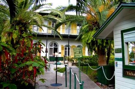 Hemingway House on Whitehead Street in Key West, Florida