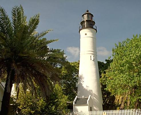 Key West Lighthouse on Whitehead Street in Old Town Key West, Florida