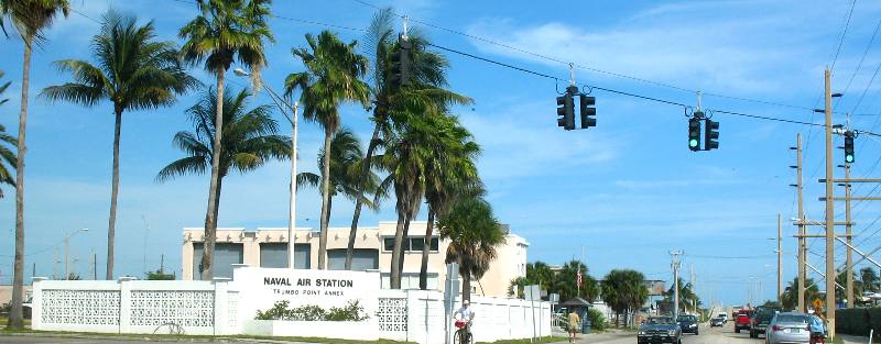 Entrance to NAS Key West Trumbo Point Annex on Palm Avenue in Key West