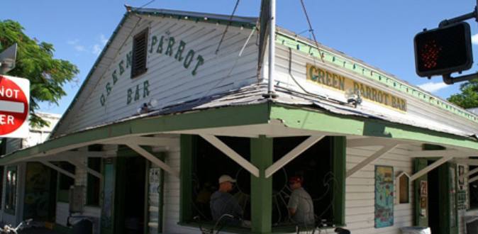 Green Parrot Bar on Whitehead Street in Old Town Key West, Florida