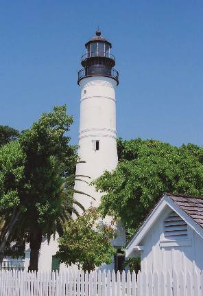 Key West Lighthouse on the corner of Truman Avenue and Whitehead Street 