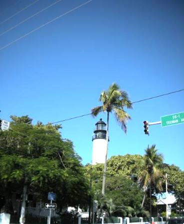 Key West Lighthouse from the corner of Truman Avenue and Whitehead Street 