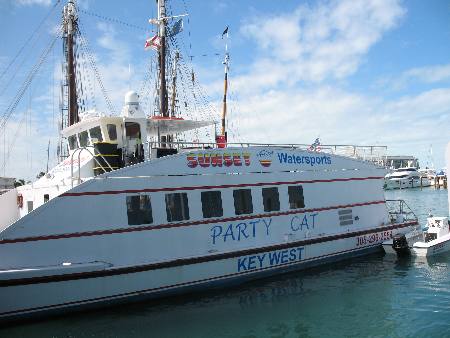 Party Cat docked in Key West Bight Marina
