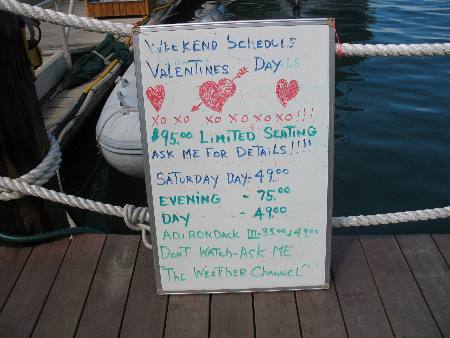 Valentine Special on the America II Sailing Schooner operating out of Key West Bight