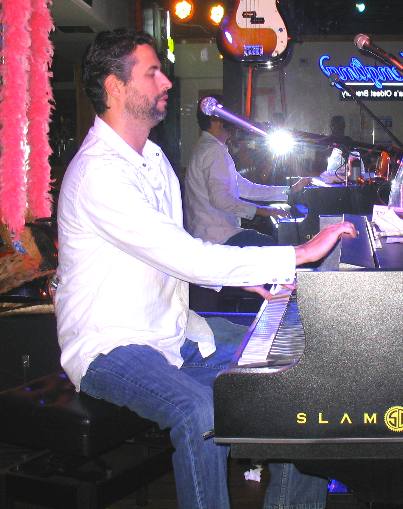 Danny McElroy on the dueling piano at Pete's Piano Bar in Key West