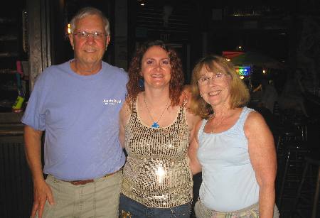 Dawn Wilder with Mike and Joyce at the Bull in Key West, Florida