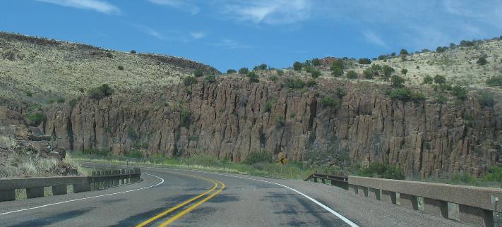 ancient lava flow in Davis Mountains of west Texas