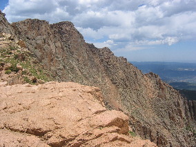 Dike visible on Pikes Peak in Colorado
