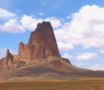 El Captain or Agathla is a volcanic plug in the Monument Valley region of Arizona