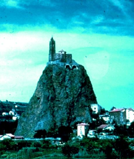 Church volcanic plug in Le Puy, France