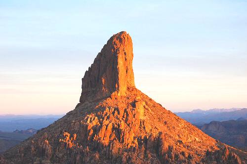 Weavers Needle lava plug in the Superstition Mountains of Arizona