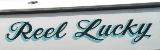 Reel Lucky was the name of a Charter Fishing Boat along Harbor Walk at Key West Bight Marina
