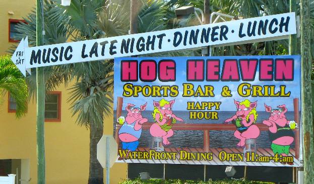 HOG HEAVEN...... Sports Bar & Grill in the Florida Keys