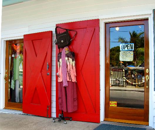 The Red Doors is a Dress Shop on Caroline Street in Key West