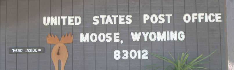United States Post Office sign in Grand Teton National Park