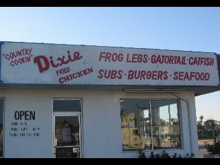 Frog Legs-- Gatortail -- Catfish at Dixie Fried Chicken in Clewiston, Florida