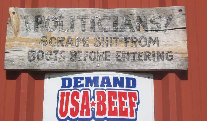 Sign on Livestock Auction House in Fort Pierre, South Dakota