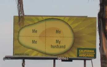 California Avocado Billboard seen in California